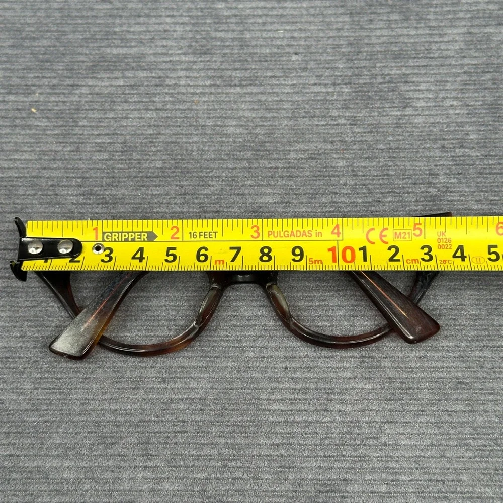 Vintage Cat Eye Y2K Eyeglasses Tortoiseshell Rhinestone Embellished Brown Frames
